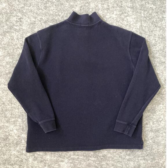 Polo Ralph Lauren Quarter Zip Pullover Mens XLT Sweater Ribbed blue - Picture 10 of 10